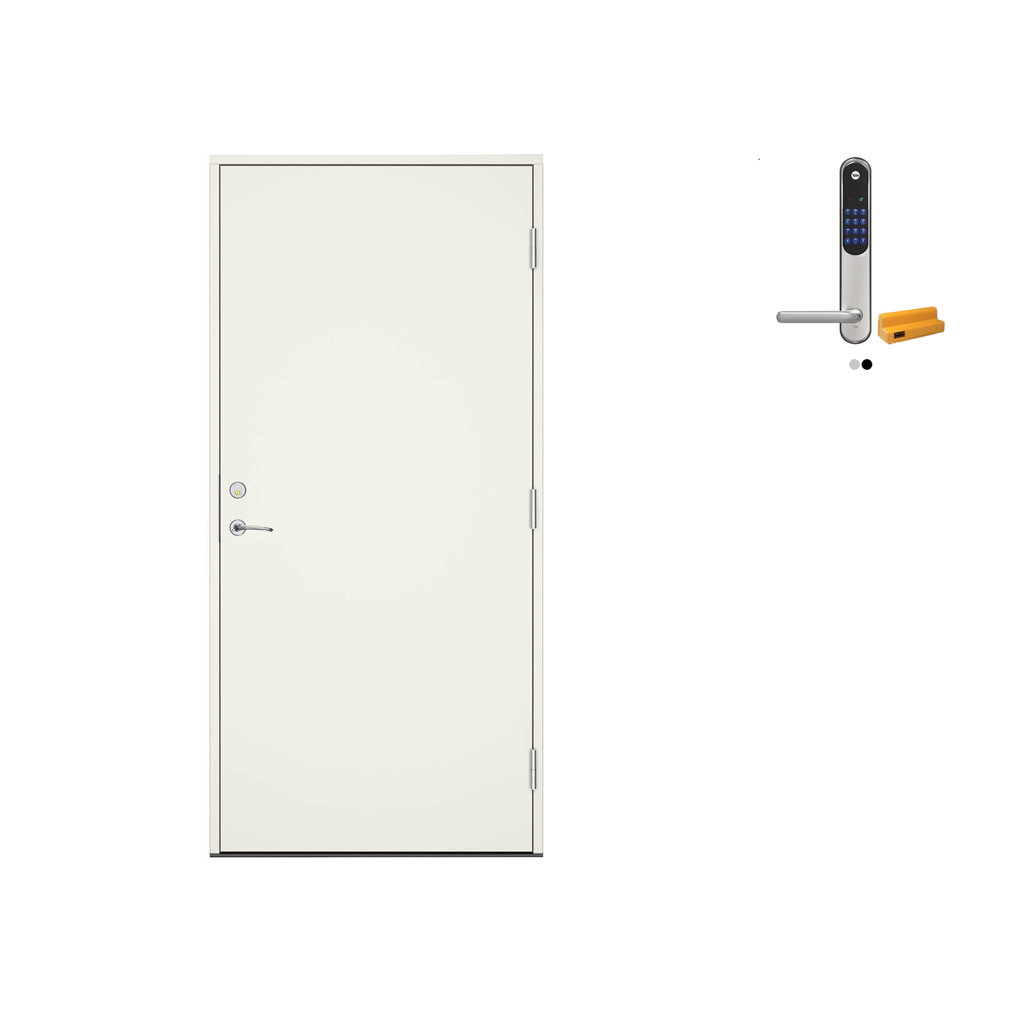 Ytterdør Swedoor Clever-Line+ Muddus med Yale Doorman Classic Home